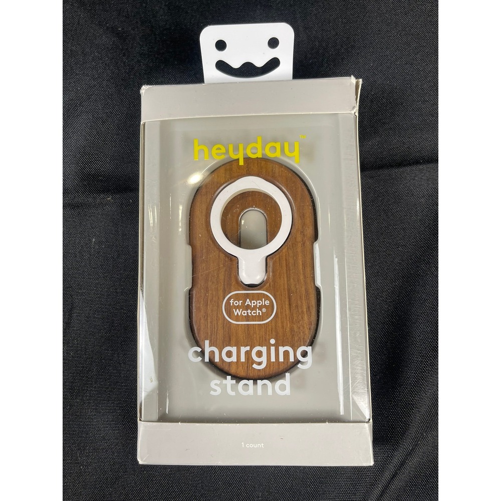 Heyday Apple Watch Charging Stand Wood Grain Finish Desktop Docking Station
